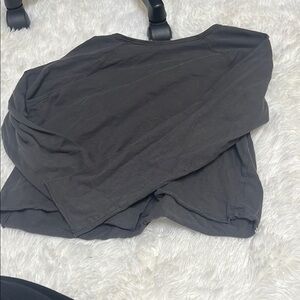 A New Day Long Sleeve Tee - Charcoal